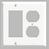 PASS & SEYMOUR TP826WCC12 White 2G Decor/Duplex Plate