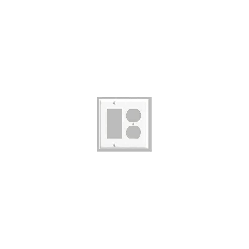 PASS & SEYMOUR TP826WCC12 White 2G Decor/Duplex Plate