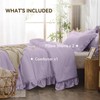 JOLLYVOGUE Lavender King Comforter Set, 3 Pieces Seersucker Comforters King