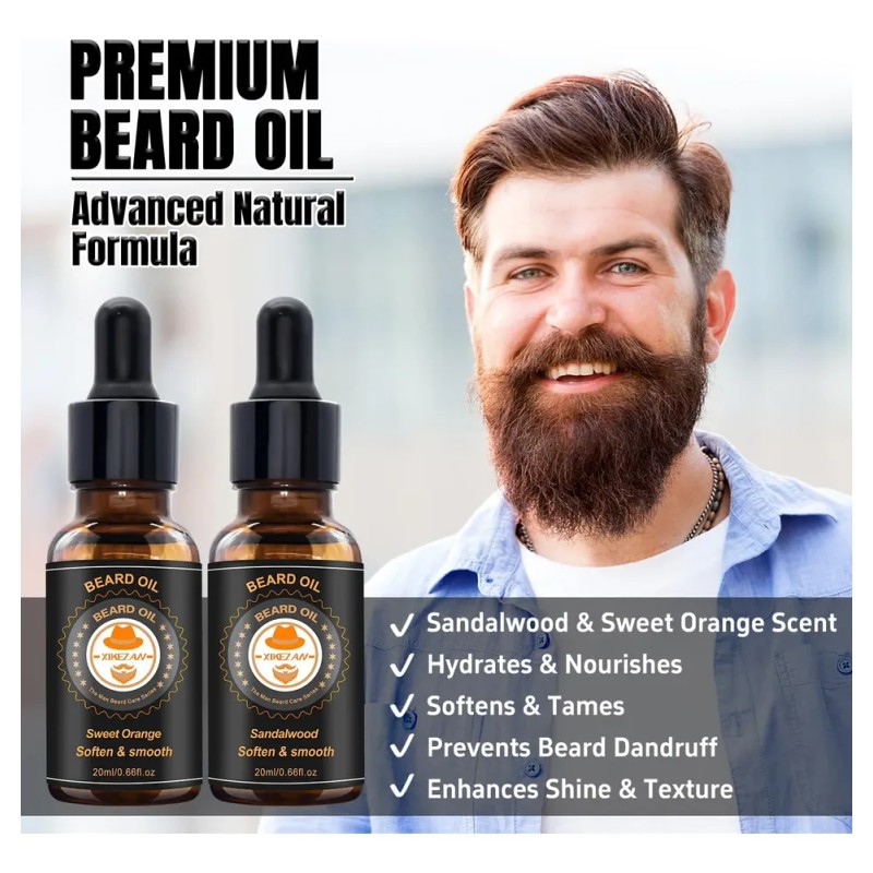 Kit De Cuidado De Barba Xikezan Para Hombre, Juego De