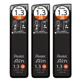 Pentel AMZ-XC28132B3P Pentel Ain 0.05 inch (1.3 mm) 2B 3 Pieces