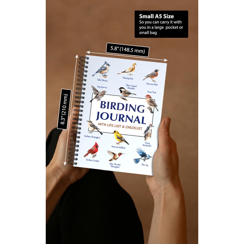 Birding Journal with Life List & Checklist A5