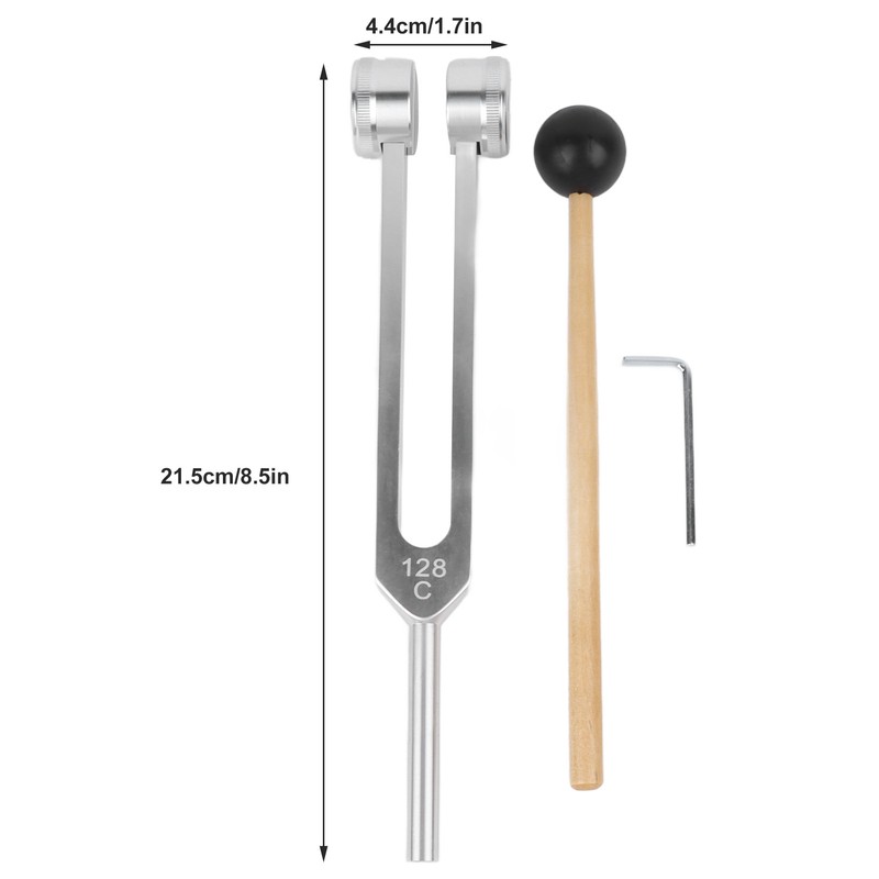 Professional Tuning Fork 128 Hz Aluminum Sensory Standard Musical Instrument