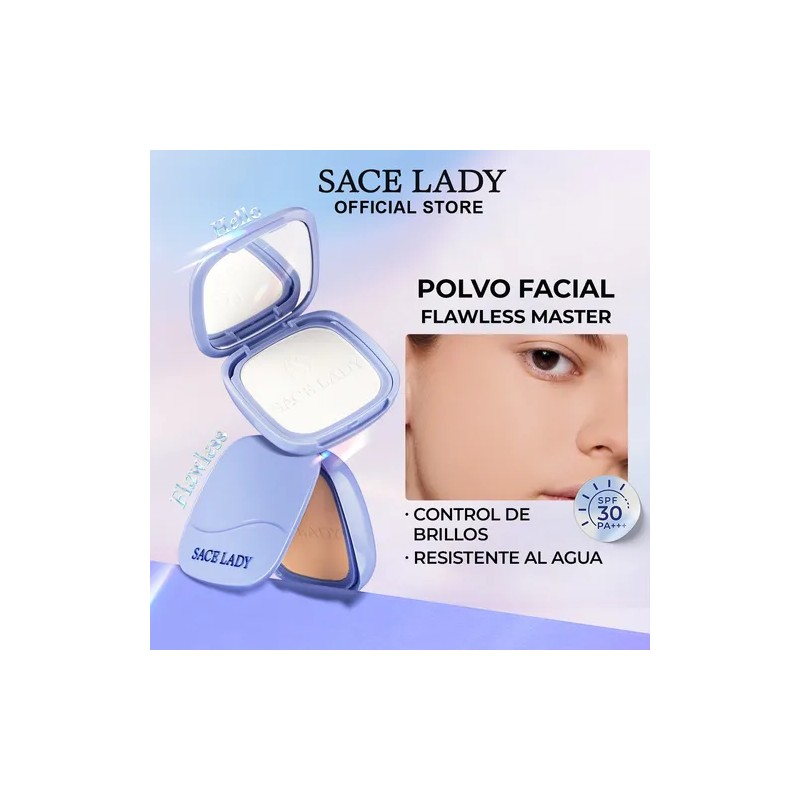 Sace Lady Flawless Master Polvo Facial Control De Brillos C