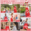 Toulite 12 Pcs Christmas Aprons Bulk Unisex Bib Apron with