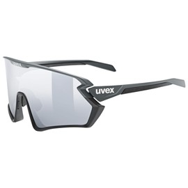 uvex sportstyle 231 2.0 - Sports Glasses for Men and Women - Anti-Fog - Pressure-free Fit and Perfect Hold - Black/Grey Matt/Silver - One Size