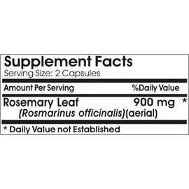 Rosemary Leaf 900mg // 90 Capsules // Pure // by PureControl Supplements