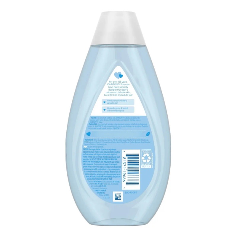 Baño De Burbujas Para Bebé Johnson's Fluffy Bubbles 400 Ml,
