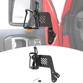 PDKLIN for Jeep JL Front Door Side Cup Holder for Jeep Wrangler JL JLU 2018 up for Gladiator JT 2020 up Black Accessories Driver Cup Holder (Left)