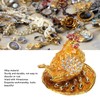 Golden Hen Figurine Trinket Boxes Handcraft Exquisite Small Jewelry Box
