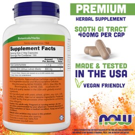 NOW Slippery Elm 400 mg, 300 Vegetarian Capsules