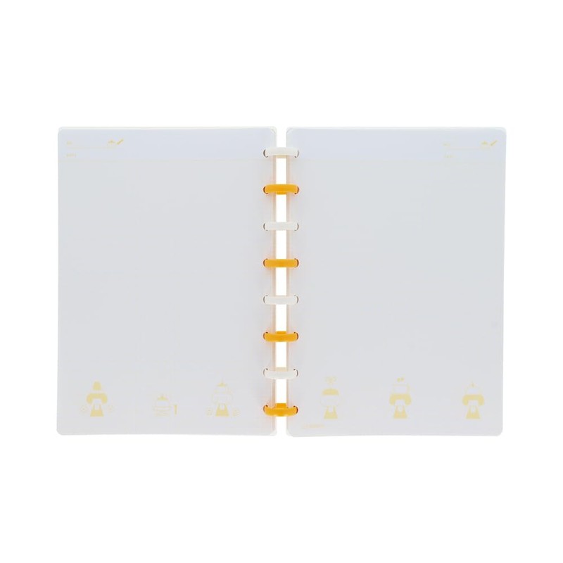 Sunstar Stationery S2642875 Mizutama Notebook, Ring Notebook, A5, Yellow