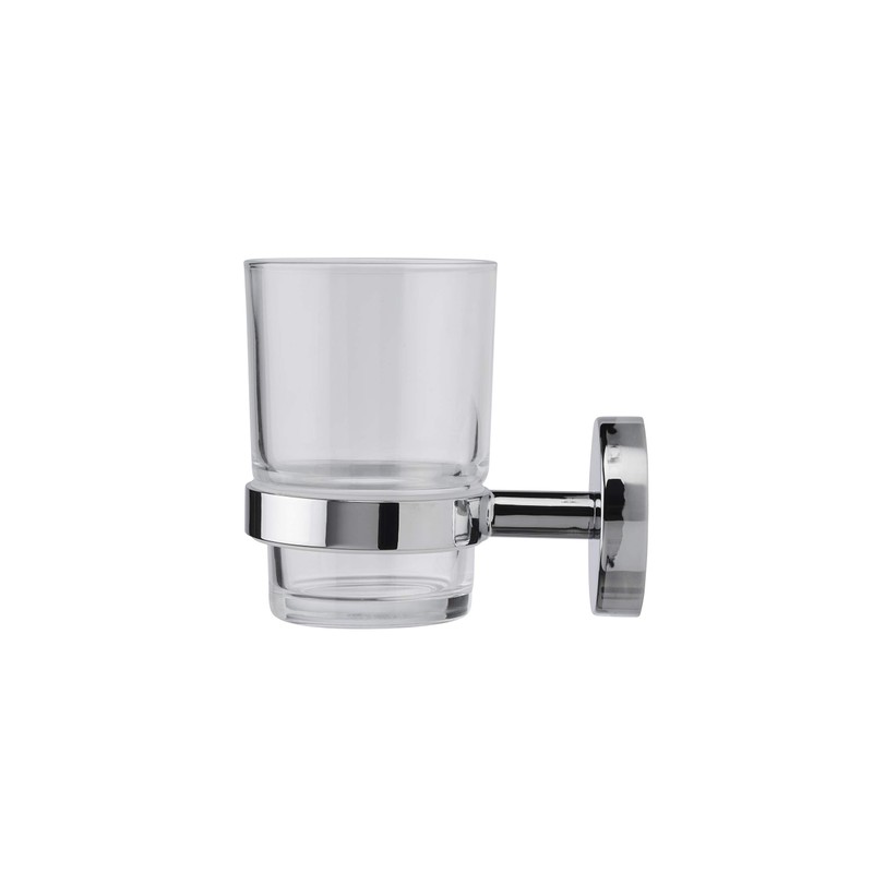 Croydex Flexi-Fix Easy to Fit Pendle Tumbler and Holder, Chrome,