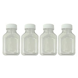 Plastic Juice Bottles, Reusable Beverage Containers, Juice, Milk and Other Beverages (8 OZ)