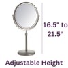 JERDON Two-Sided Tabletop Makeup Vanity Mirror - 5X-1X Magnification &