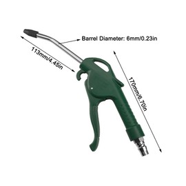 TopHomer 2pcs Industrial Air Blow Gun, Pneumatic Air Compressor Accessory Tool with Comfort Grip Dust Cleaning and Blower Gun(Normal 4.45in+Extended 10.82in)