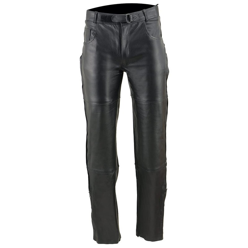 Milwaukee Leather Men's 1.2mm Premium Leather Overpant Fully (Black, Size