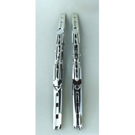 BDA Chrome Double Blade Windshield Wiper 2PC Set for Ford Ranger 1983-2011