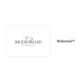 LADY&HOME To My Bridesmaid On My Wedding Day Card,Bridesmaid Thank You Card Wedding Day Bridesmaid Proposal (Black Foil,Bridesmaid)