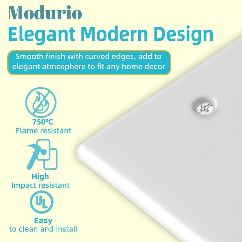 1pcs Double Socket Blanking Plate – 2 Gang Blanking Plate