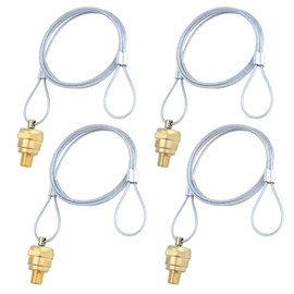 Vitonsbay Air Tank Drain Valve Plug Fitting 1/4" NPT with 60" Cable Valve, Air Compressor Drain Valve Cable, Semi Truck Trailer(4Pack)