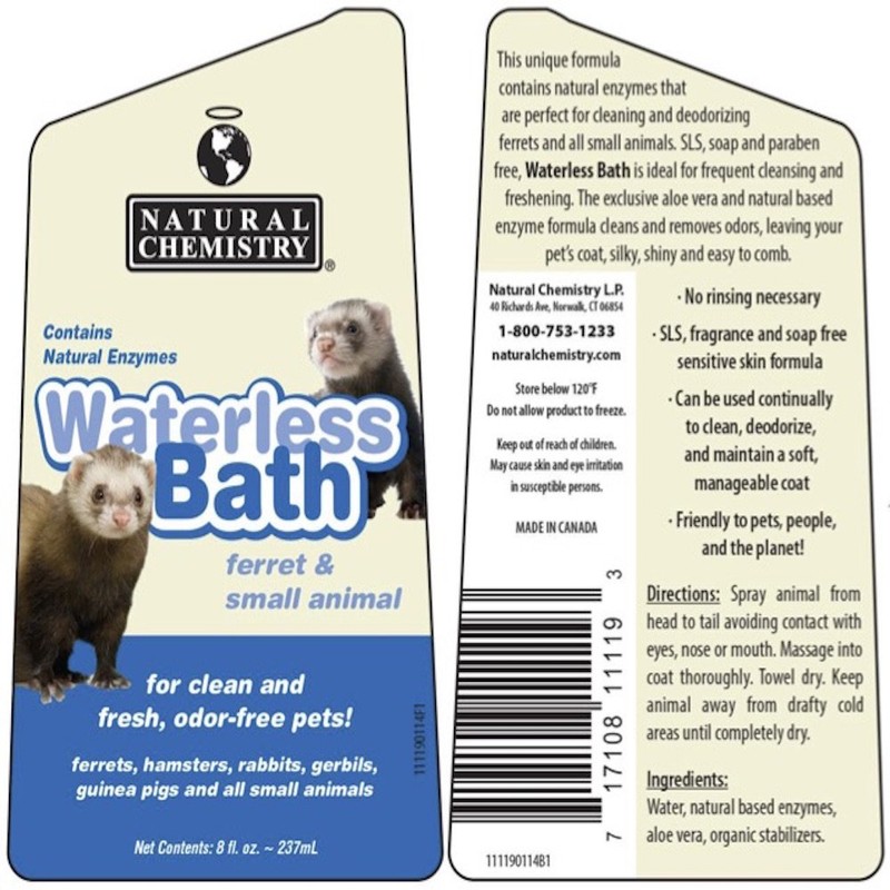 Natural Chemistry Natural Waterless Bath for Ferrets and Small Animals,
