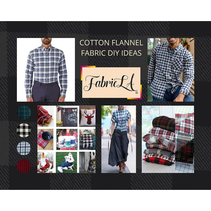 Flannel Fabric by the Yard | 60" inches Wide |