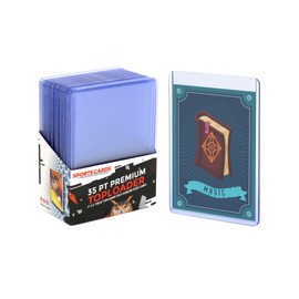 QWORK® Regular Toploader Card Sleeves 7.6 x 10.2 cm Transparent Protective Cases for Common Playing and Trading Cards Pack of 100