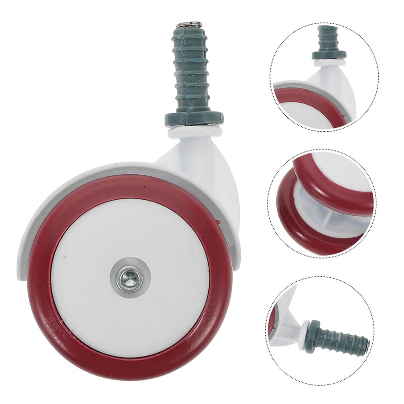 Gatuida 4pcs Noiseless Walker Caster Wheels Durable Plastic Replacement Casters