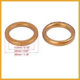 Partuto 5pcs 22mm ID 30mm OD Motorcycle Exhaust Muffler Pipe Gasket Replacement