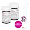 50 Tiras Reactivas Para Medidor De Glucosa Vitalcare 310 Color