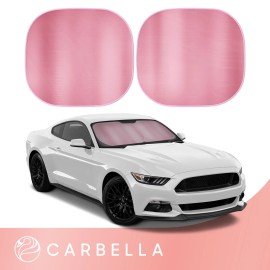 BDK Metallic Pink Premium Reflective Polyester Pop Up Car Windshield Sun Shade