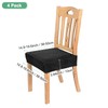 M METERXITY 4-Pack Waterproof Dining Chair Covers, Stretch Jacquard Dining