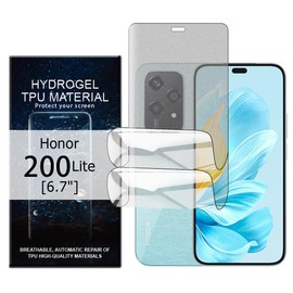 Glcrrpu 2 Pack Matte TPU Screen Protector for Honor 200 Lite[6.7"],Hydrogel Film Anti-Glare Screen Protector,Display Anti-Glare,Anti-Fingerprint,Anti-Scratch