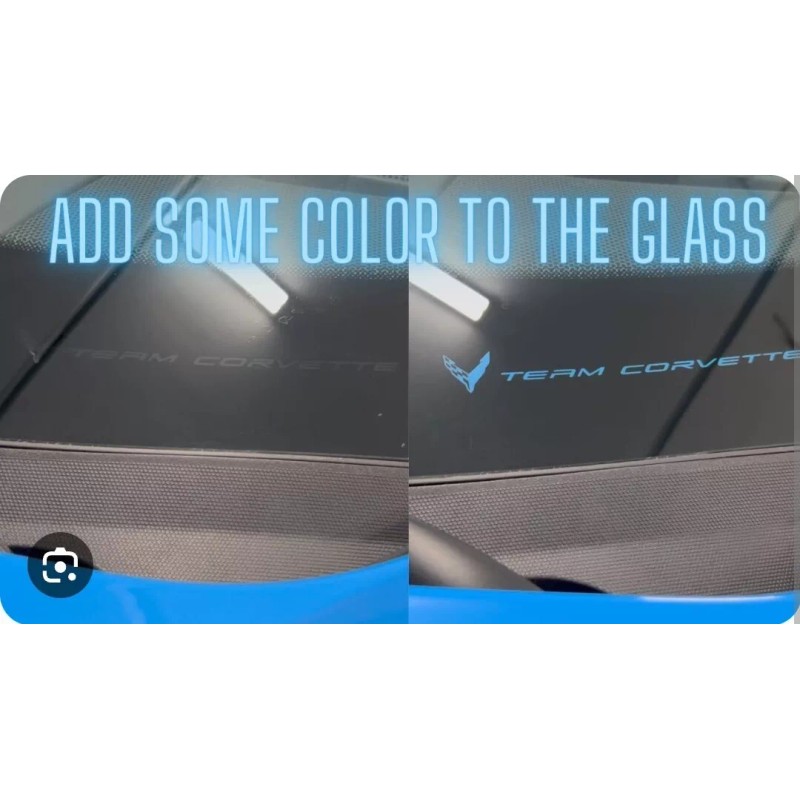 23766 C8 Corvette RAPID BLUE 'TEAM CORVETTE' PLAIN BLANK VINYL