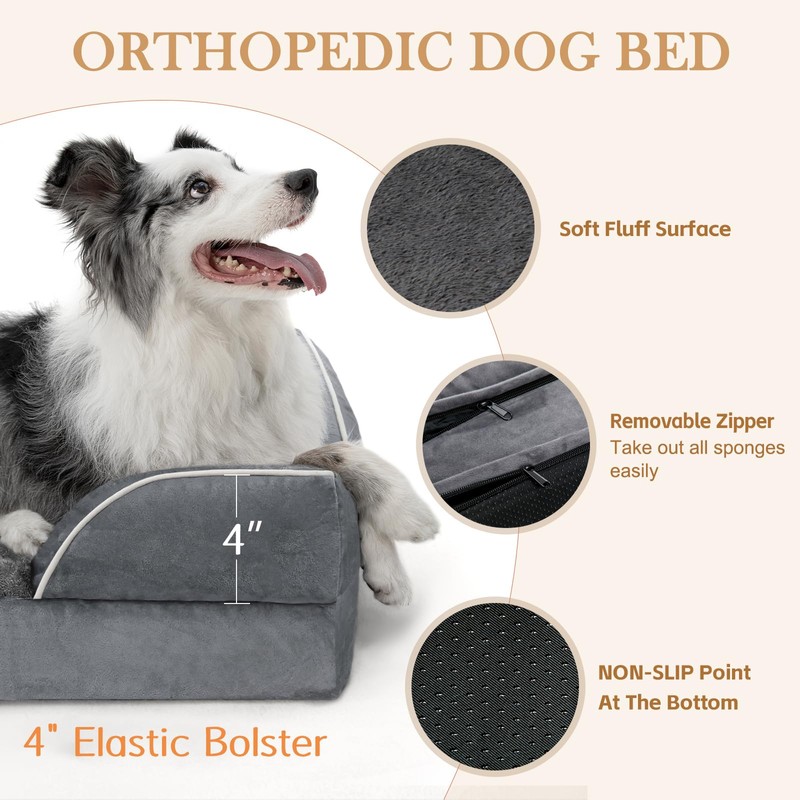 Comfort Expression Medium Dog Beds Waterproof Orthopedic Foam Dog Sofa
