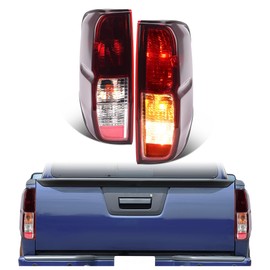 HECASA Pair Tail Light Compatible with 2005-2021 Nissan Frontier & 2009-2012 Suzuki Equator Replacement for NI2800206 NI2800170 NI2801206 NI2801170 Brake Lamp w/Bulb Smoke Lens Driver&Passenger Side