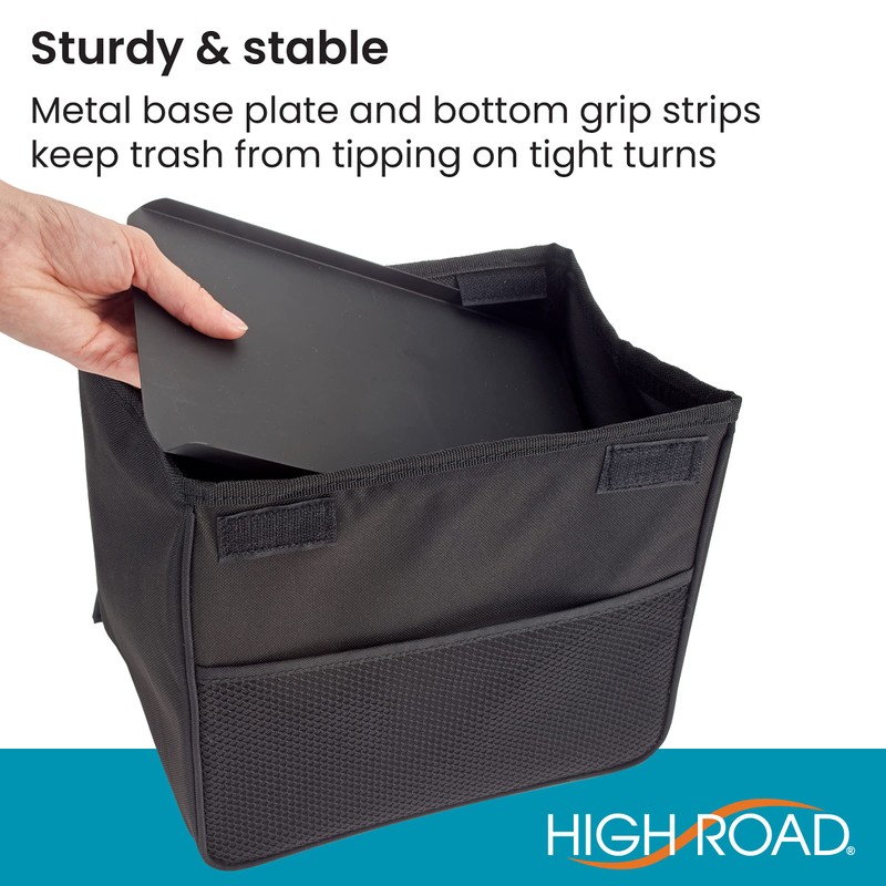 High Road TrashStand Weighted Car Trash Can with Lid and