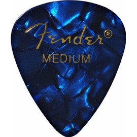 Fender Premium Celluloid 351 Shape Picks, Heavy, Blue Moto, 12-Pack