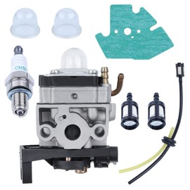 Haishine Carburetor for Honda GX25 GX35 GX 25 35 HHT35 HHT35S FG110 Engine Carburetor with Carburetor Gasket+Spark Plug+Fuel Line Hose Kit+Primer Bulb