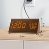 JALL Digital Alarm Clock, with Wooden Electronic LED Time Display,