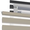 MYshade Custom No Drill Zebra Roller Shades, Blackout(85%) Cordless Dual