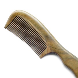 VICASKY Green Sandalwood Hair Comb for Scalp Massage Seamless Design Natural for Gentle Hair Care for Women and Girls