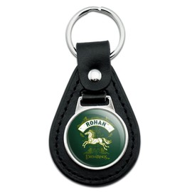 GRAPHICS & MORE Black Leather Lord of the Rings Rohan Keychain