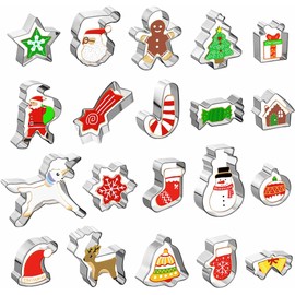 GWHOLE Cortadores de Galletas Navidad 20 Piezas de Acero Inoxidable