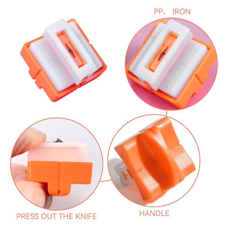 6 Orange Cutter Heads, Sliding Cutter, Bidirectional Cutter, Suitable for