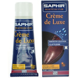 Saphir Crème de Luxe Shoe Polish with Applicator (75, BLANC CASSE 63), - Blanc Casse 63, 75