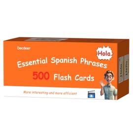 500 Spanish Phrases Flash Cards Flashcards for Adults & Beginners - Learn Spanish Phrases for Beginners