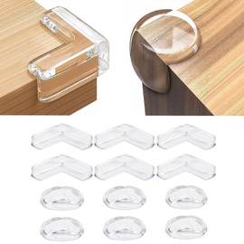 Kafand Corner Cushion, Corner Guard, Transparent Corner Guard, Corner Protection, Soft PVC, Non-Toxic Material, Corner Protection, Table Corner Cover, Super Strong Tape, Nursery School, Safety