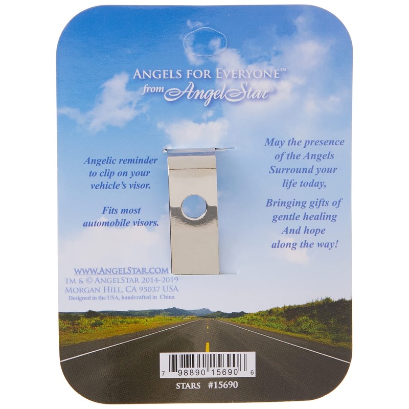 AngelStar 15690 Stars Guardian Angel Visor Clip Accent, 2-1/2-Inch,Grey